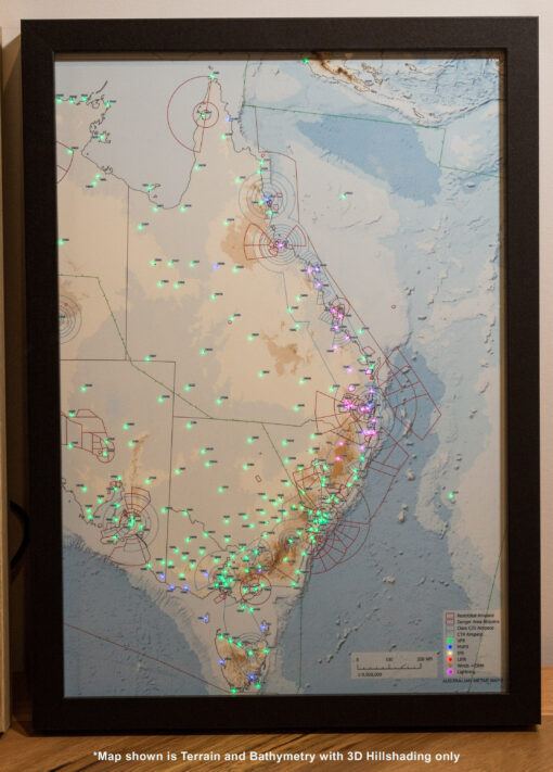 East Coast Australia - METAR Map - A3 size