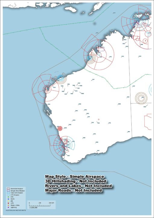 West Coast Australia - METAR Map - A3 size - Image 7
