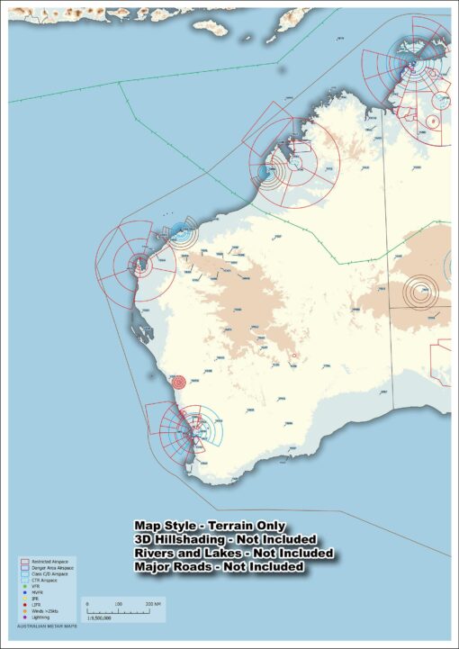 West Coast Australia - METAR Map - A3 size - Image 5
