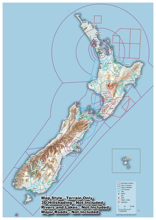 New Zealand - METAR Map - A3 size - Image 4